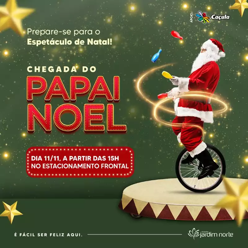 CHEGADA DO PAPAI NOEL NO JARDIM DE BAIXO EM JAÚ E INÍCIO DAS FESTIVIDADES  DE NATAL