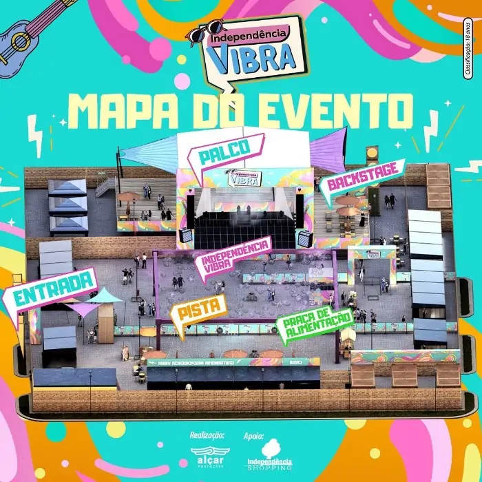Mapa do Evento - Arena Music Festival (Foto: Divulgação)